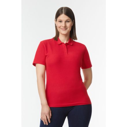 Gildan GIL64800-B3 SOFTSTYLE® LADIES' DOUBLE PIQUÉ POLO WITH 3 COLOUR-MATCHED BUTTONS S