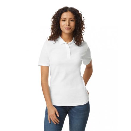 Gildan GIL64800-B3 SOFTSTYLE® LADIES' DOUBLE PIQUÉ POLO WITH 3 COLOUR-MATCHED BUTTONS S