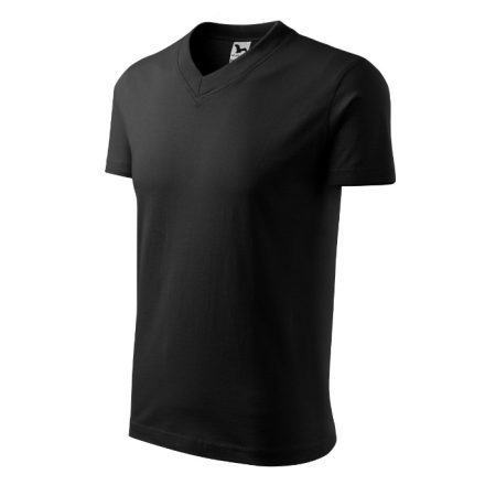 V-neck póló unisex fekete S