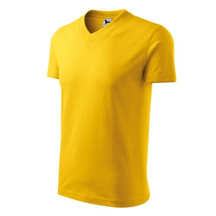 V-neck póló unisex sárga L