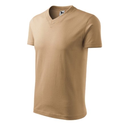 V-neck póló unisex homok S