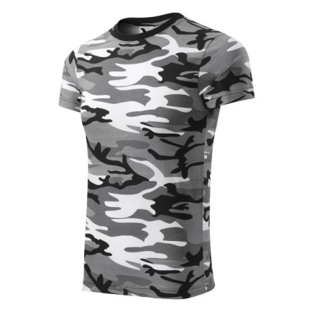 Camouflage póló unisex szürke terepszín L