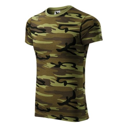 Camouflage póló unisex zöld terepszín XS