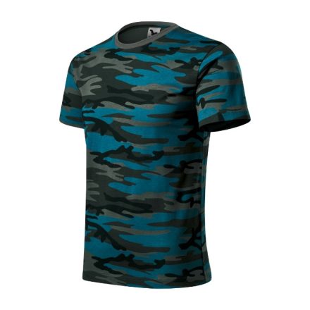 Camouflage póló unisex camouflage petrol S