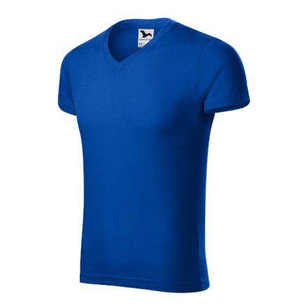 Slim Fit V-neck póló férfi királykék 3XL