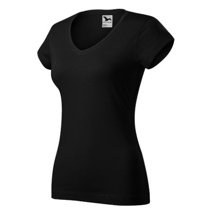 Fit V-neck póló női fekete S