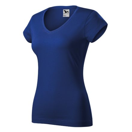 Fit V-neck póló női királykék S