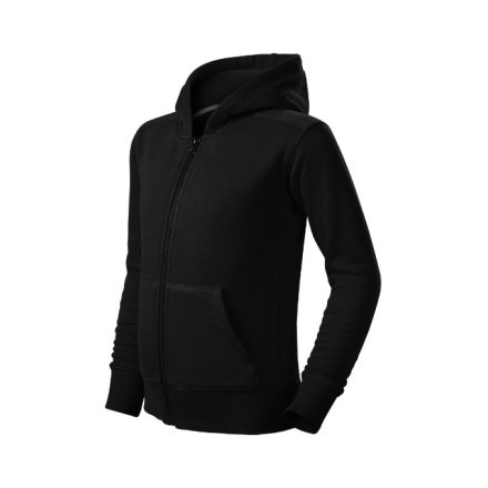 Trendy Zipper felső gyerek fekete 122 cm/6 éves