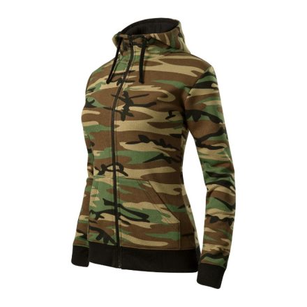 Camo Zipper felső női barna terepszín M